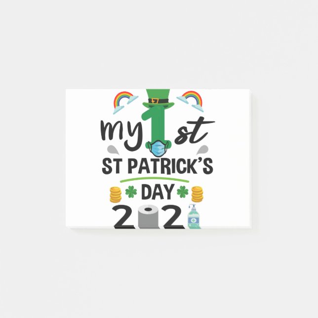 My 1st St. Patricks Day 2021 Outfit Baby Post-it Notes (Front)