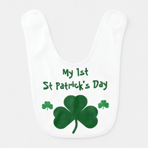 My 1st St Patricks Day Baby Bib