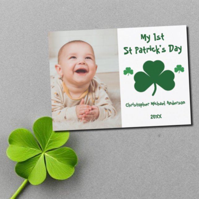 My 1st St Patrick's Day Baby Photo Postcard (Creator Uploaded)
