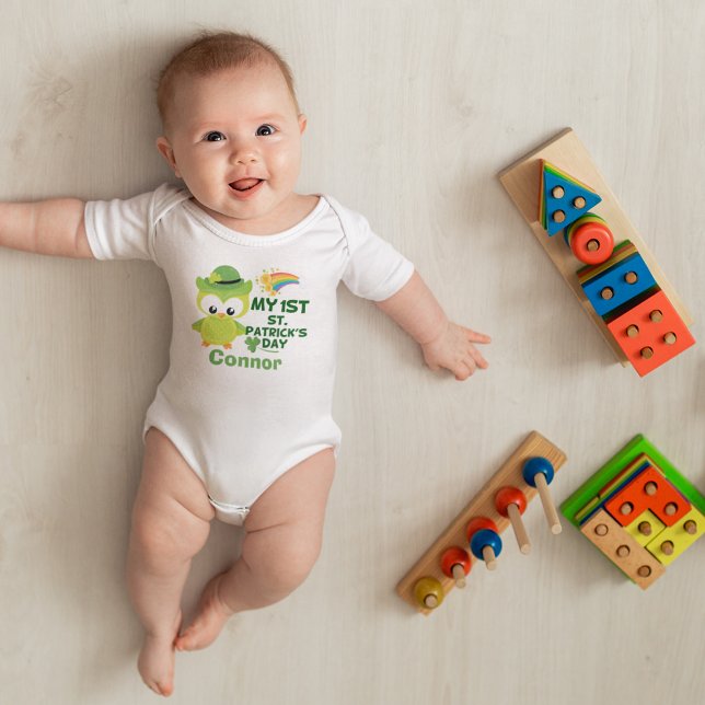 My 1st St. Patrick's Day Cute Owl Baby Bodysuit (Creator Uploaded)