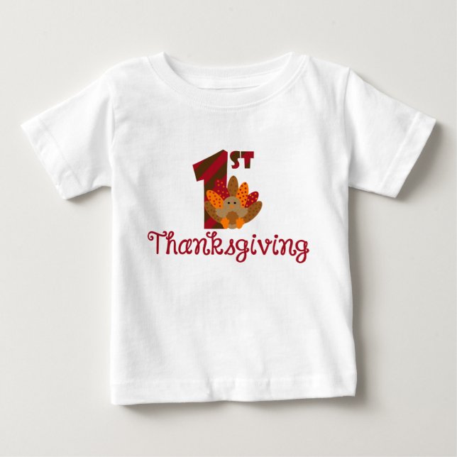 My 1st Thanksgiving Baby T-Shirt (Front)
