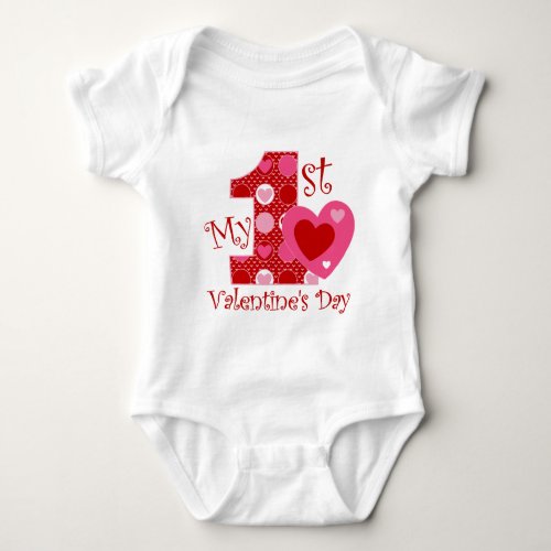 My 1st Valentines Day Baby Bodysuit