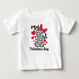 My 1st Valentines Day Cute Heart Baby T-Shirt
