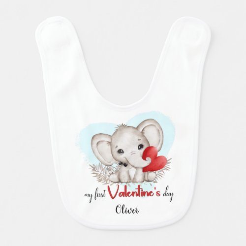 My 1st Valentines day Personalized Baby Bib