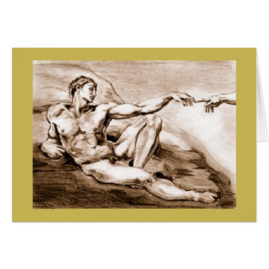 My 2004 Adam Drawing After Michelangelo Cards (Front Horizontal)