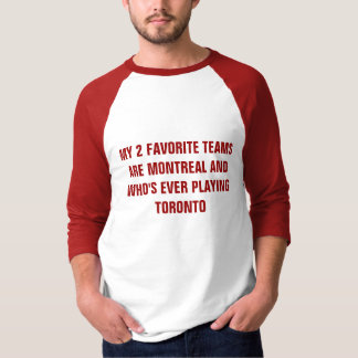 MY 2 FAVORITE TEAMS ARE MONTREAL AND WHO'S EVER... T-Shirt
