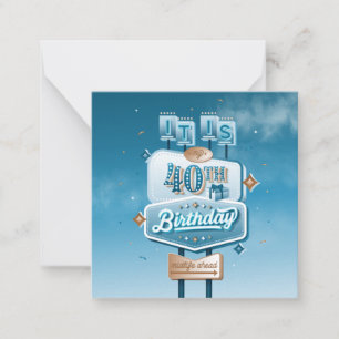 My 40th Birthday Stationery Note Card