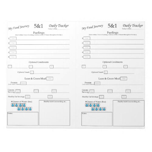 My 5 _ 1 Food Tracker Notepad