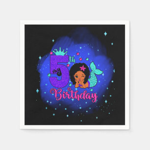 My 5th Birthday Mermaid Napkins