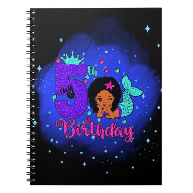 My 5th Birthday Mermaid Notebook (Front)