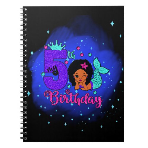My 5th Birthday Mermaid Notebook