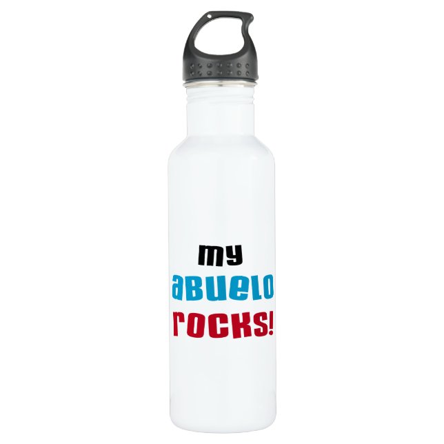 My Abuelo Rocks Stainless Steel Water Bottle (Front)