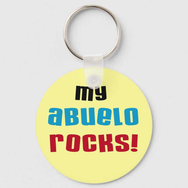 My Abuelo Rocks T-shirts and Gifts Keychain (Front)