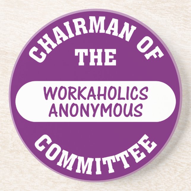 My addiction is working all the time sandstone coaster (Front)