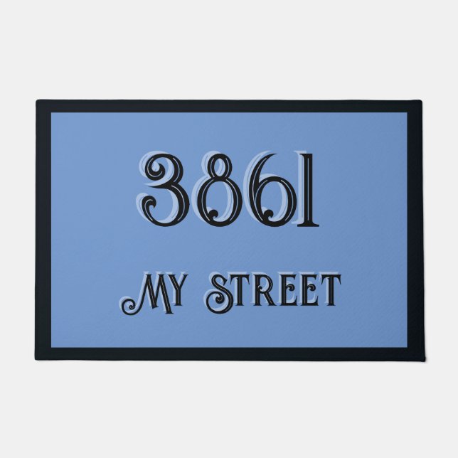 My Address on a Blue Doormat (Front)