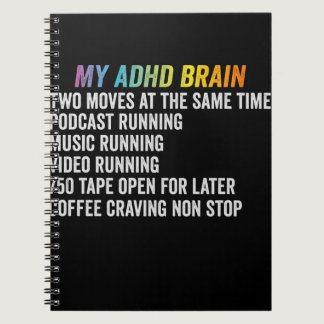 My ADHD Brain Neurodiversity Awareness Gift Notebook