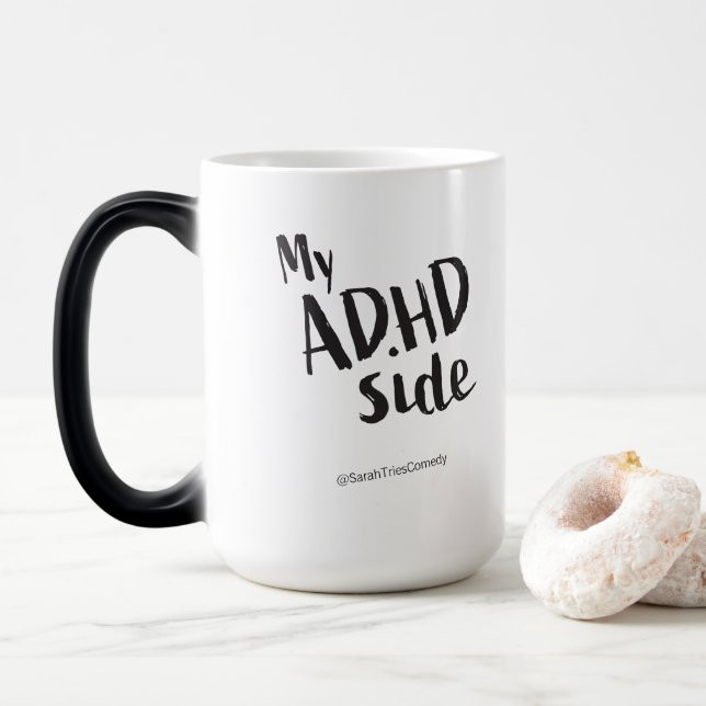 My ADHD Side / My OCD Side Funny Two-Sided Mug (With Donut)