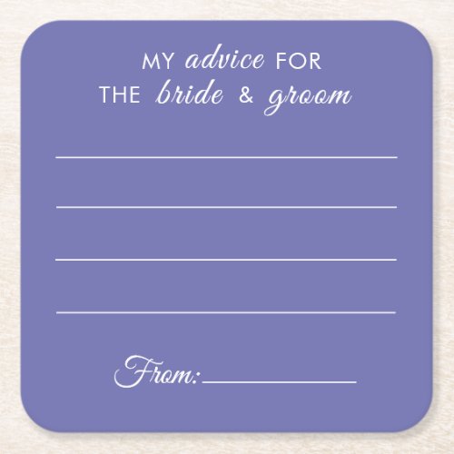 My advice for the bride & groom fun purple wedding
