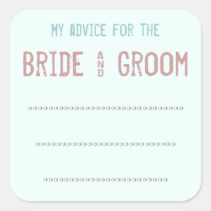 My advice for the Bride & Groom Sticker
