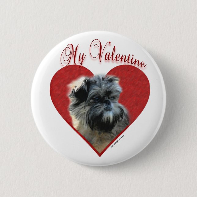 My Affenpinscher Valentine Button (Front)