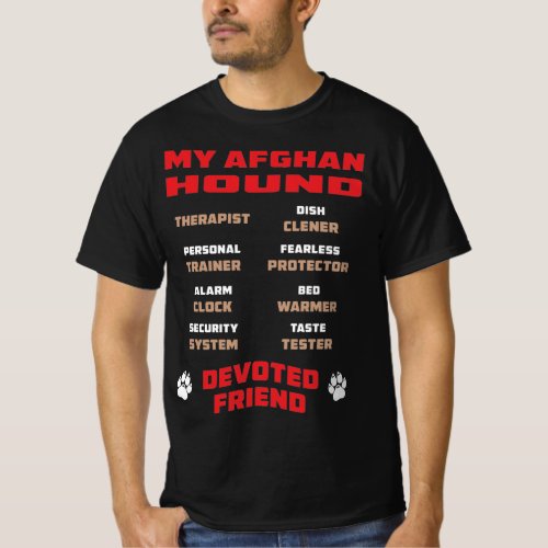 My Afghan Hound Dog Devoted Friend Gift T_Shirt