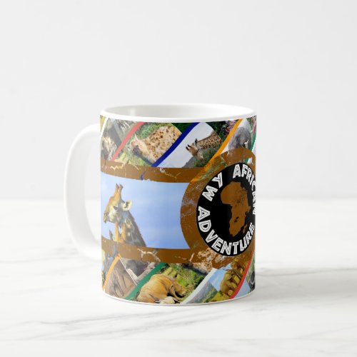 My African Adventure Wildlife Collage  Coffee Mug