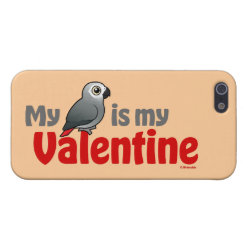 My African Grey Is My Valentine Case Savvy iPhone 5 Matte Finish Case