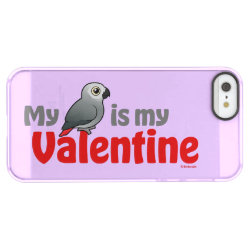 My African Grey Is My Valentine Uncommon iPhone 5/5s Clearly™ Deflector Case