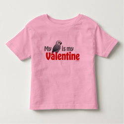 My African Grey Is My Valentine Toddler Fine Jersey T-Shirt