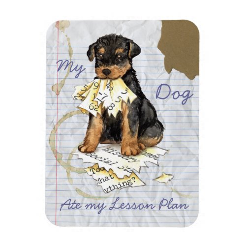 My Airedale Ate My Lesson Plan Magnet