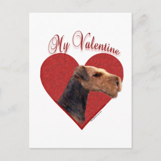 My Airedale Terrier Valentine Holiday Postcard