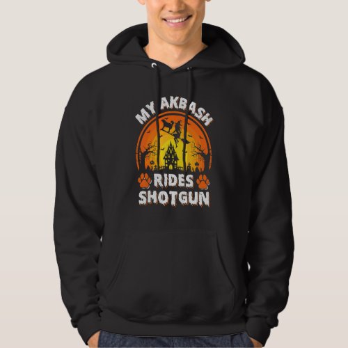 My Akbash Dog Ride Witch Shotgun Halloween Hoodie