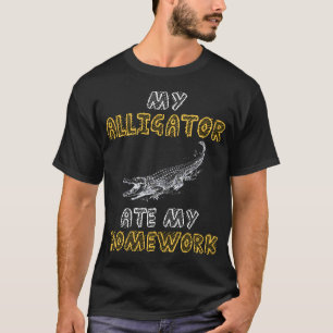 My Alligator Ate My Homework Crocodile Kid Back T-Shirt