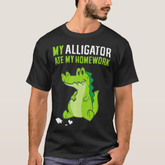 My Alligator Ate My Homework Funny School Alligato T-Shirt