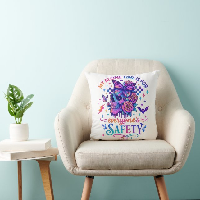 My Alone Time...  Throw Pillow (Chair)