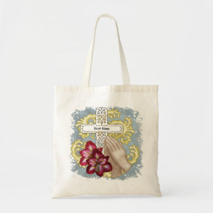 My Amaryllis Christian Cross Tote Bag