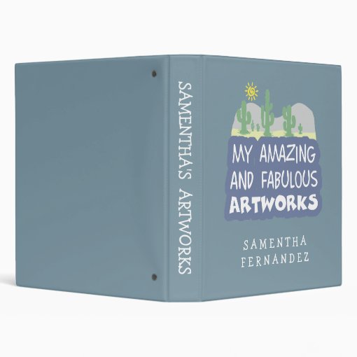 My amazing and fabulous Artworks Children Drawings 3 Ring Binder | Zazzle