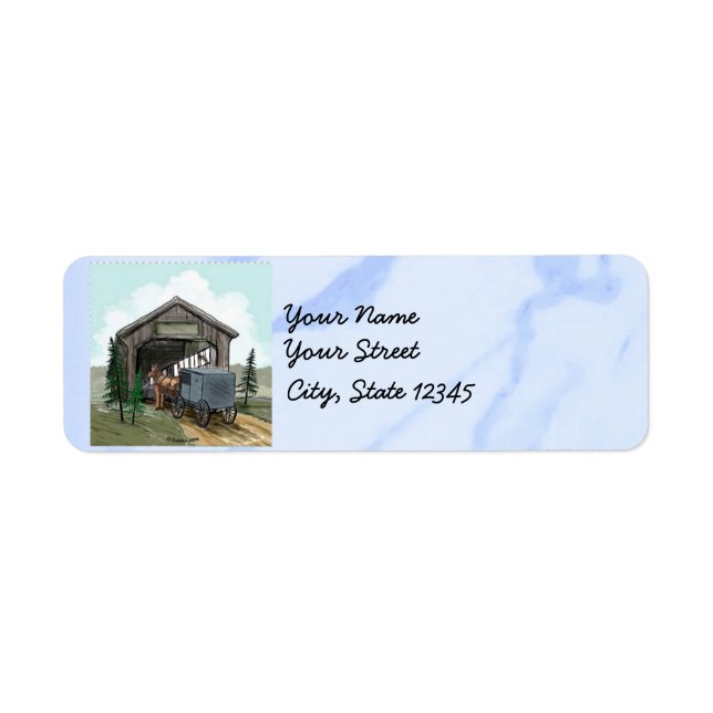My Amish Covered Bridge Label (Front)