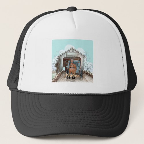 My Amish Covered Bridge Trucker Hat