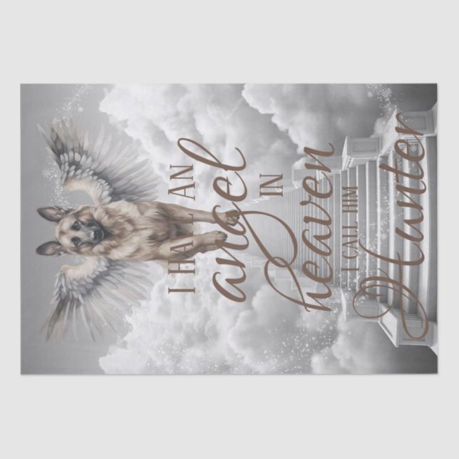 My Angel German Shepherd Dog In Heaven Tissue Paper (Front)