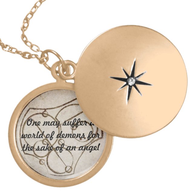 my angel gold plated necklace (Front)