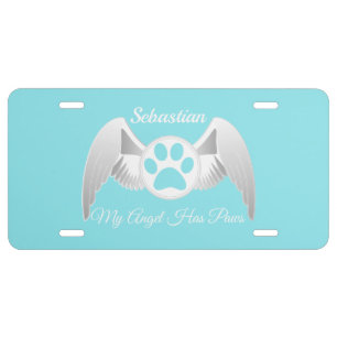 My Angel Has Paws License Plate