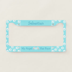 My Angel Has Paws License Plate Frame