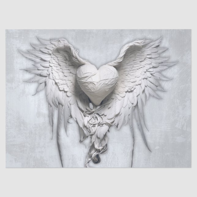 My Angel Heart, Winged Heart Tissue Paper (Front)