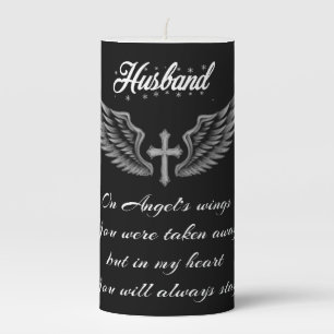 My Angel Husband Pillar Candle