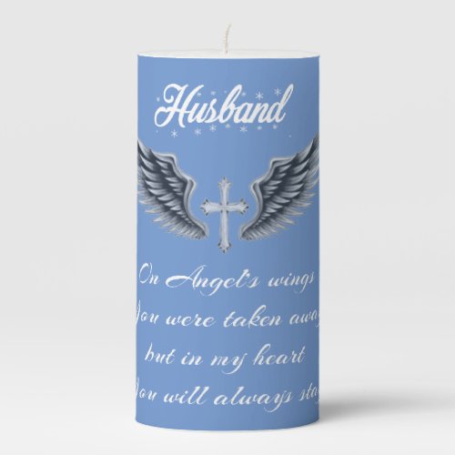 My Angel Husband Pillar Candle
