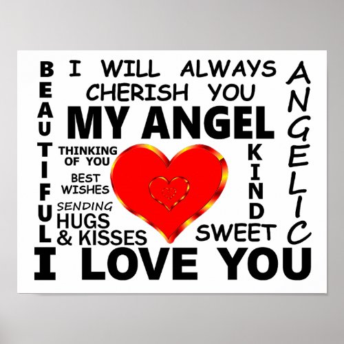 My Angel I Love You Poster