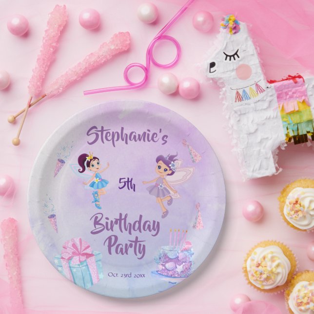 My angel is turning five:Fairytale themed birthday Paper Plates (Party)