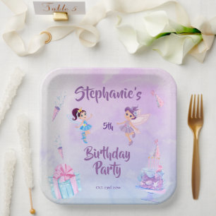 My angel is turning five:Fairytale themed birthday Paper Plates