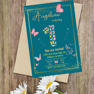 My angel is turning one : my butterfly's birthday invitation
